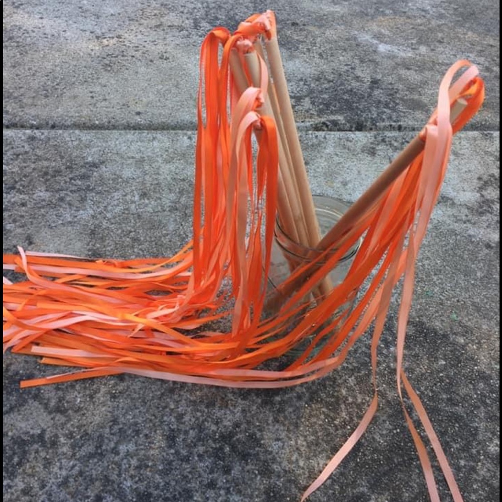 Ribbon wands.